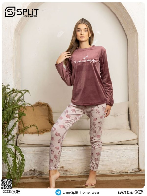 بيجامة شتوي بلون كشمير من Split 2018 | Pyjamty