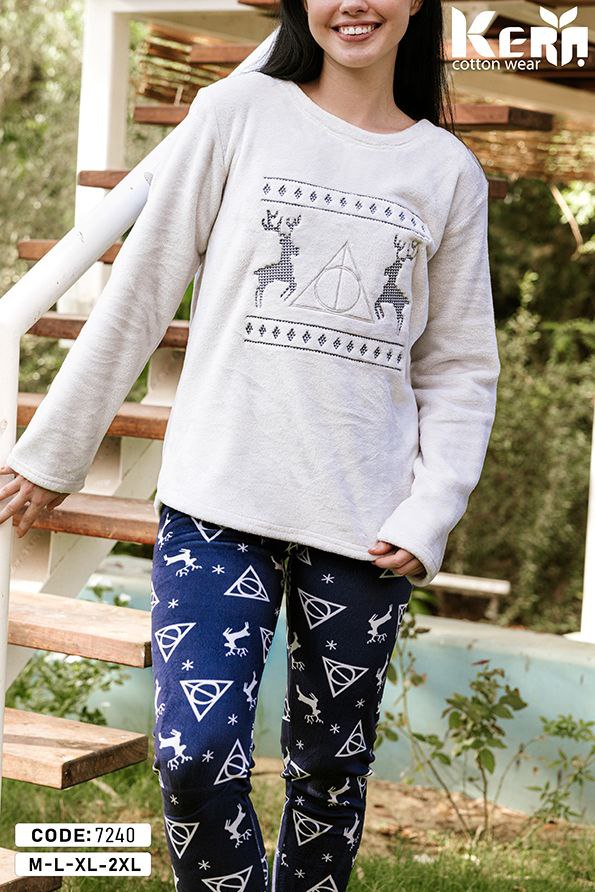 بيجامة شتوي من كيرا 7240 | pyjamty