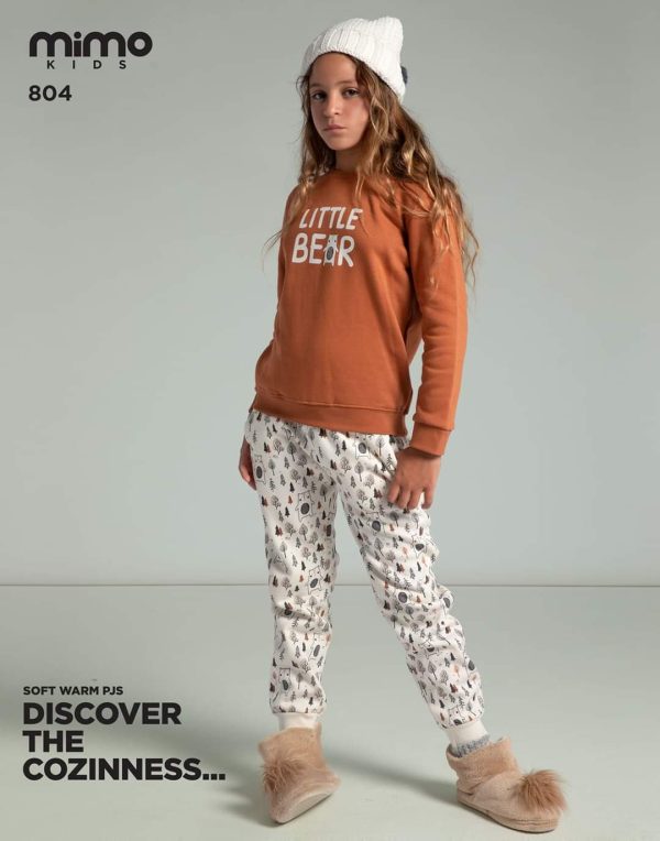 بيجامة أطفالي شتوي من ميمو 804 - 904 LITTLE BEAR | Pyjamty