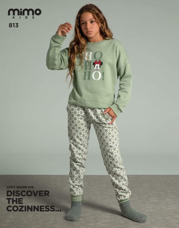 بيجامة أطفالي شتوي من ميمو 813 - 913 Minnie Mouse | Pyjamty