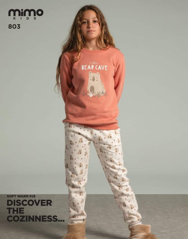 بيجامة أطفالي شتوي من ميمو 803 -903 little BEAR CAVE | Pyjamty