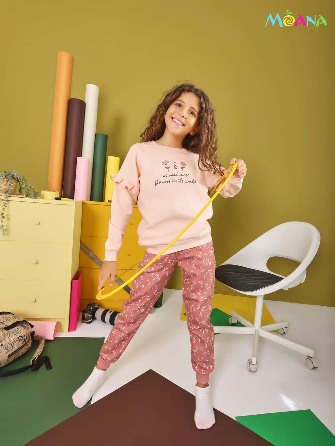 بيجامة أطفالي شتوي بقصة أكمام مميزة من موانا 4430 | Pyjamty