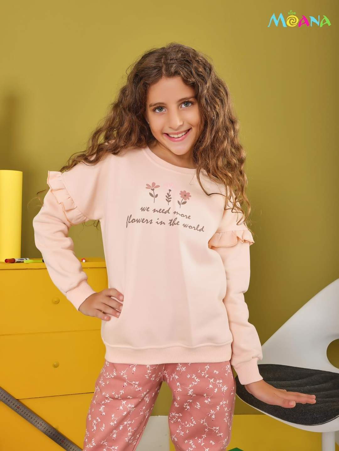 بيجامة أطفالي شتوي بقصة أكمام مميزة من موانا 4430 | Pyjamty