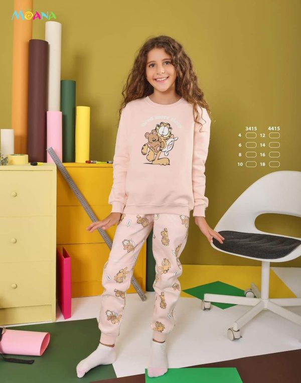 بيجامة أطفالي شتوي من موانا 4415 Garfield | Pyjamty
