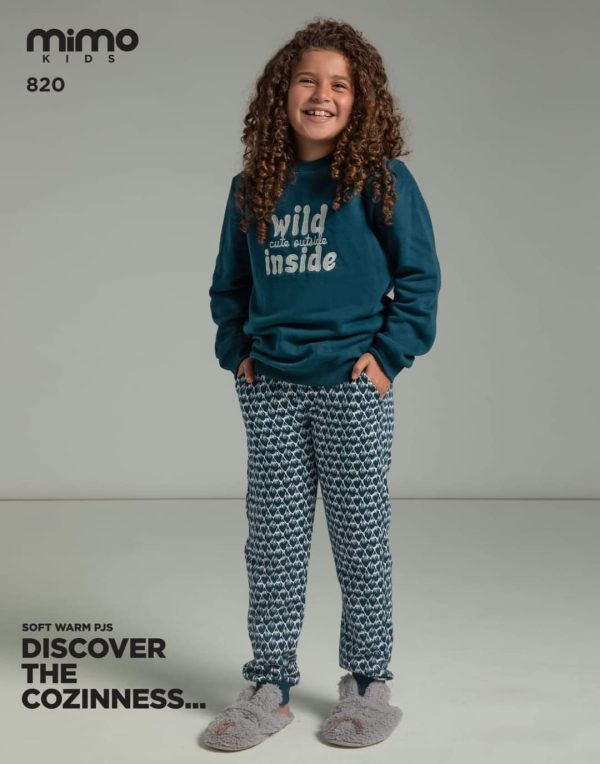 بيجامة أطفالي شتوي من ميمو 820 - 920 | Pyjamty