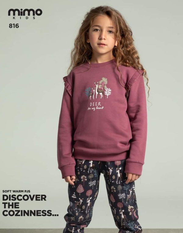 بيجامة أطفالي شتوي من ميمو 816 - 916 DEER to my heart | Pyjamty