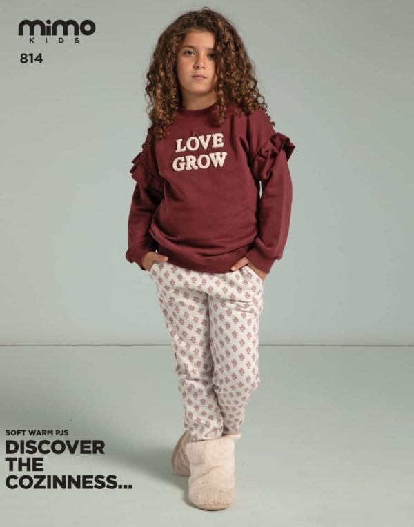 بيجامة أطفالي شتوي من ميمو 814 - 914 LOVE GROW | Pyjamty