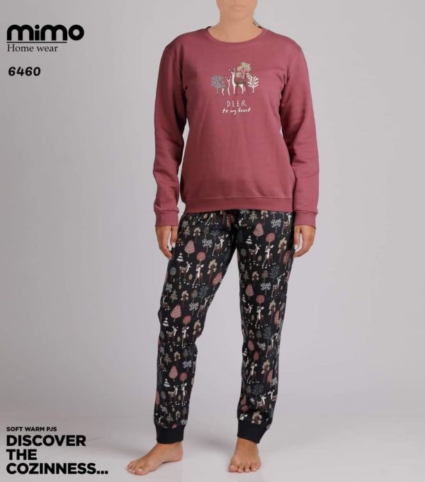 بيجامة ميلتون قطن شتوي من ميمو 6460 | Pyjamty