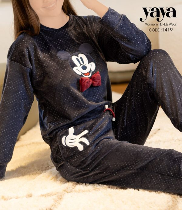 جامبـسوت قطيفة شتوي بتصميم ميكي ماوس من يايا 1419 | Pyjamty