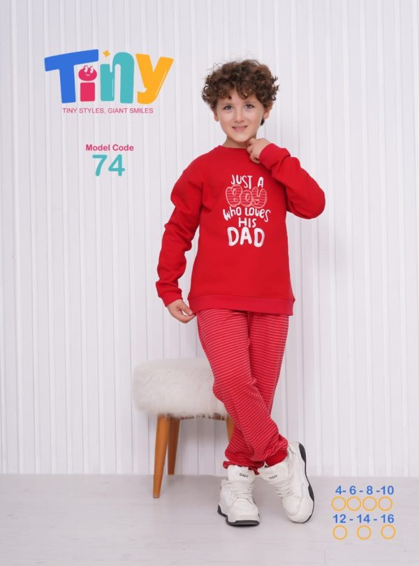 بيجامة شتوي أولادي من تيني 74 just a boy who loves his dad | Pyjamty
