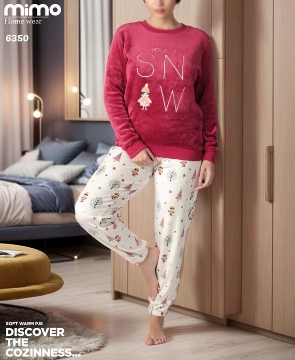 بيجامة شتوي بتصميم Snow من ميمو 6350 | Pyjamty