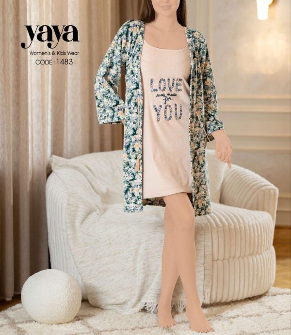 Winter robe set from yaya 1483 Love was made for you | Pyjamty