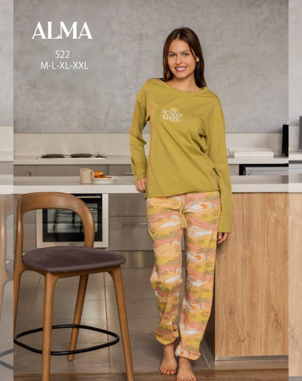 long sleeve cotton pajama from ALMA 522 SUNNY DAYS | Pyjamty