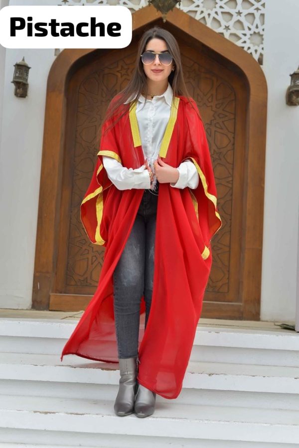 Ramadan Kaftan with Red color from Pistache | Pyjamty
