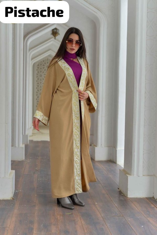 Beige Ramadan Kaftan with Arabian style from Pistache | Pyjamty