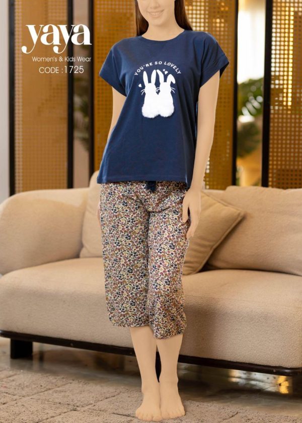 short-sleeve cotton pajama with pantakoor pants from yaya 1725 YOU'RE SO LOVELY | Pyjamty