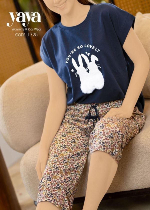short-sleeve cotton pajama with pantakoor pants from yaya 1725 YOU'RE SO LOVELY | Pyjamty