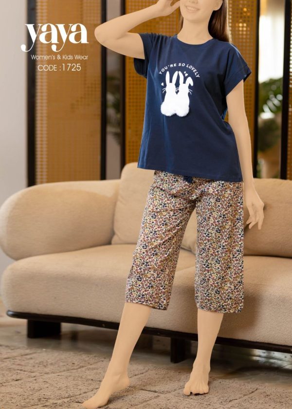 short-sleeve cotton pajama with pantakoor pants from yaya 1725 YOU'RE SO LOVELY | Pyjamty