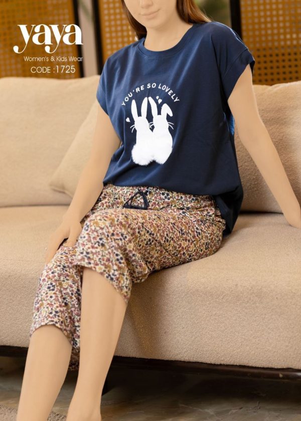short-sleeve cotton pajama with pantakoor pants from yaya 1725 YOU'RE SO LOVELY | Pyjamty