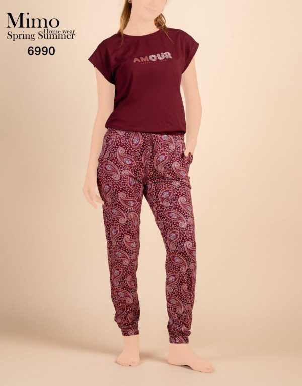 short sleeves cotton pajama from mimo 6990 AMOUR energy of love | Pyjamty
