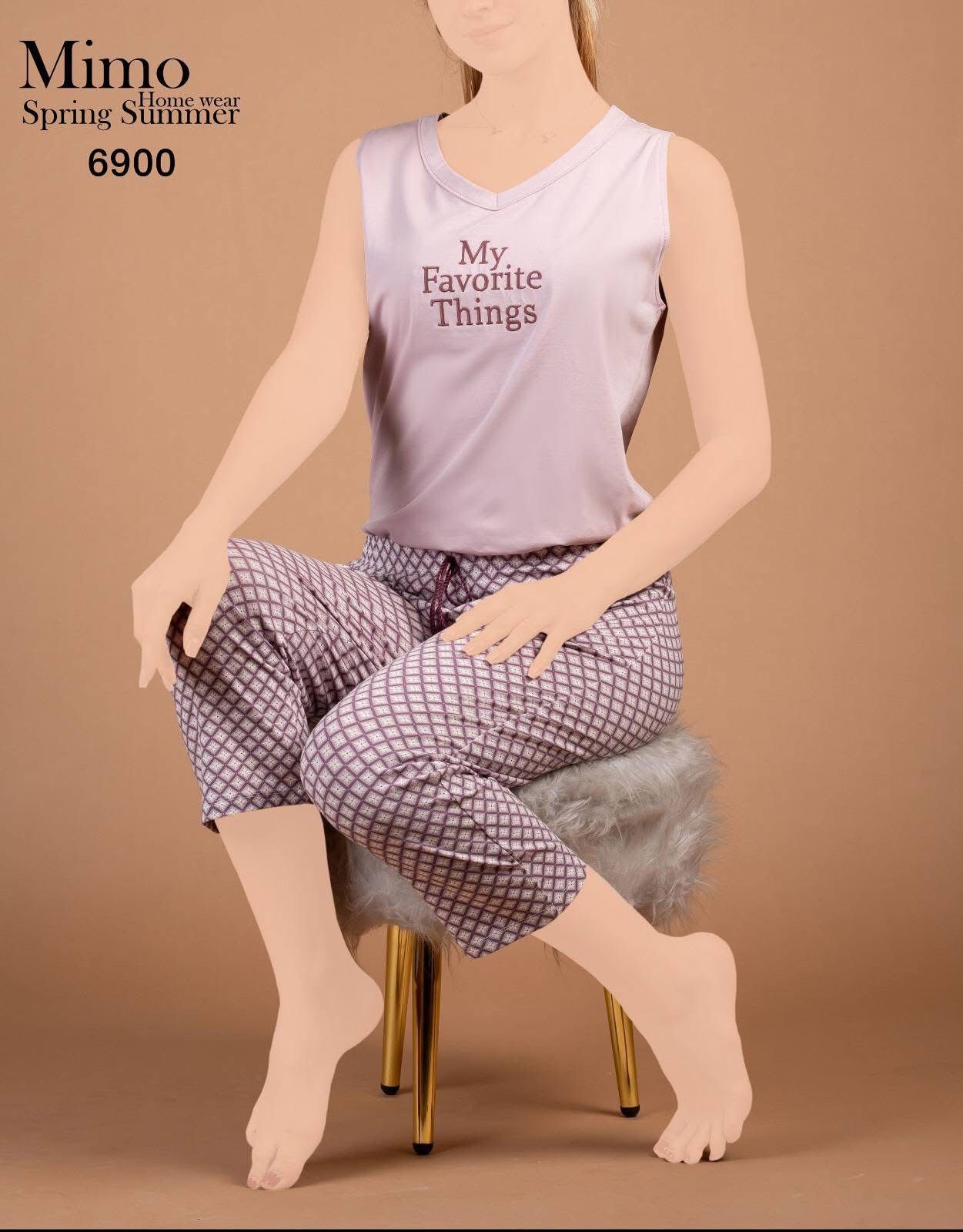 Cotton sleeveless pantakour pajama from mimo 6900 My Favorite Things | Pyjamty