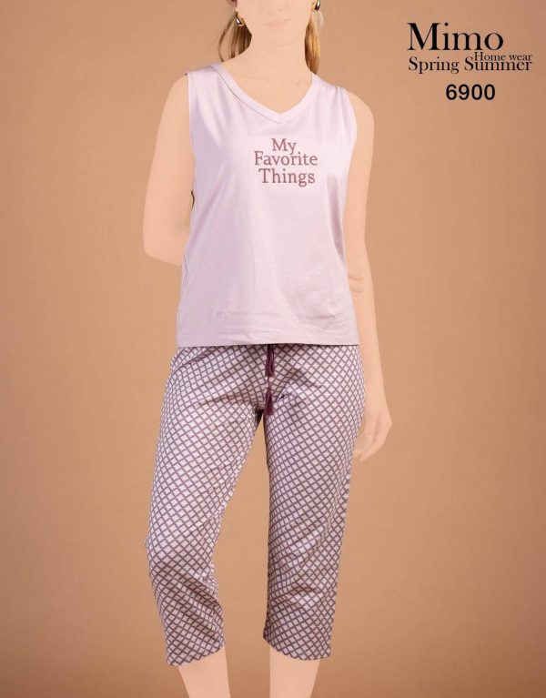Cotton sleeveless pantakour pajama from mimo 6900 My Favorite Things | Pyjamty