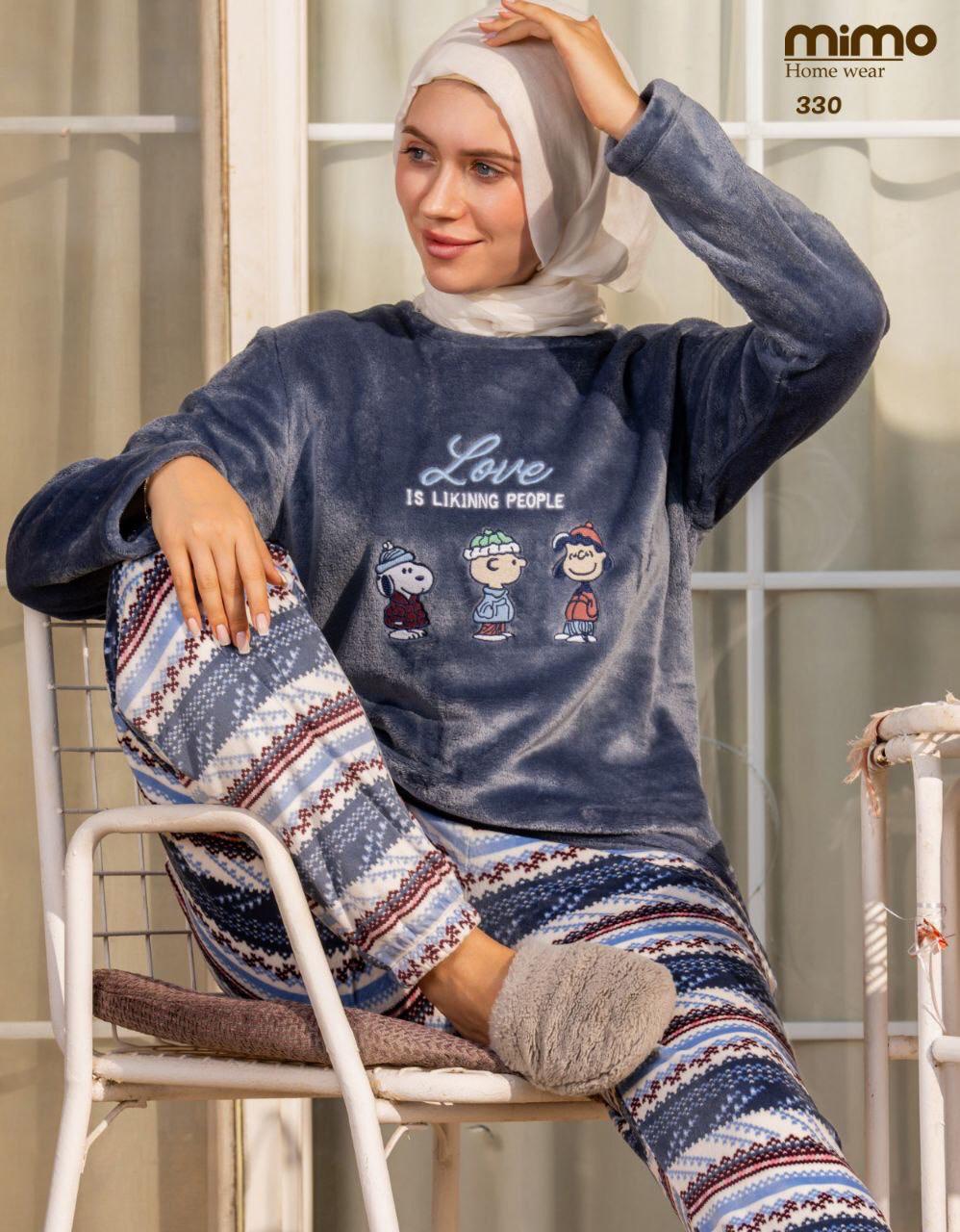 winter pajama featured with a snoopi print from mimo 330 Love is liking people | Pyjamty