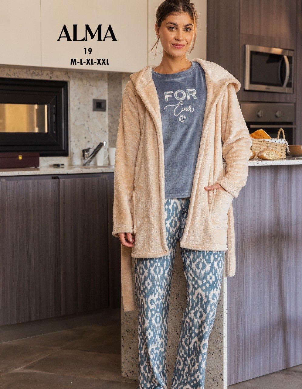 3 pcs winter pajama with a simple pattern from Alma 19 For LOVE | Pyjamty