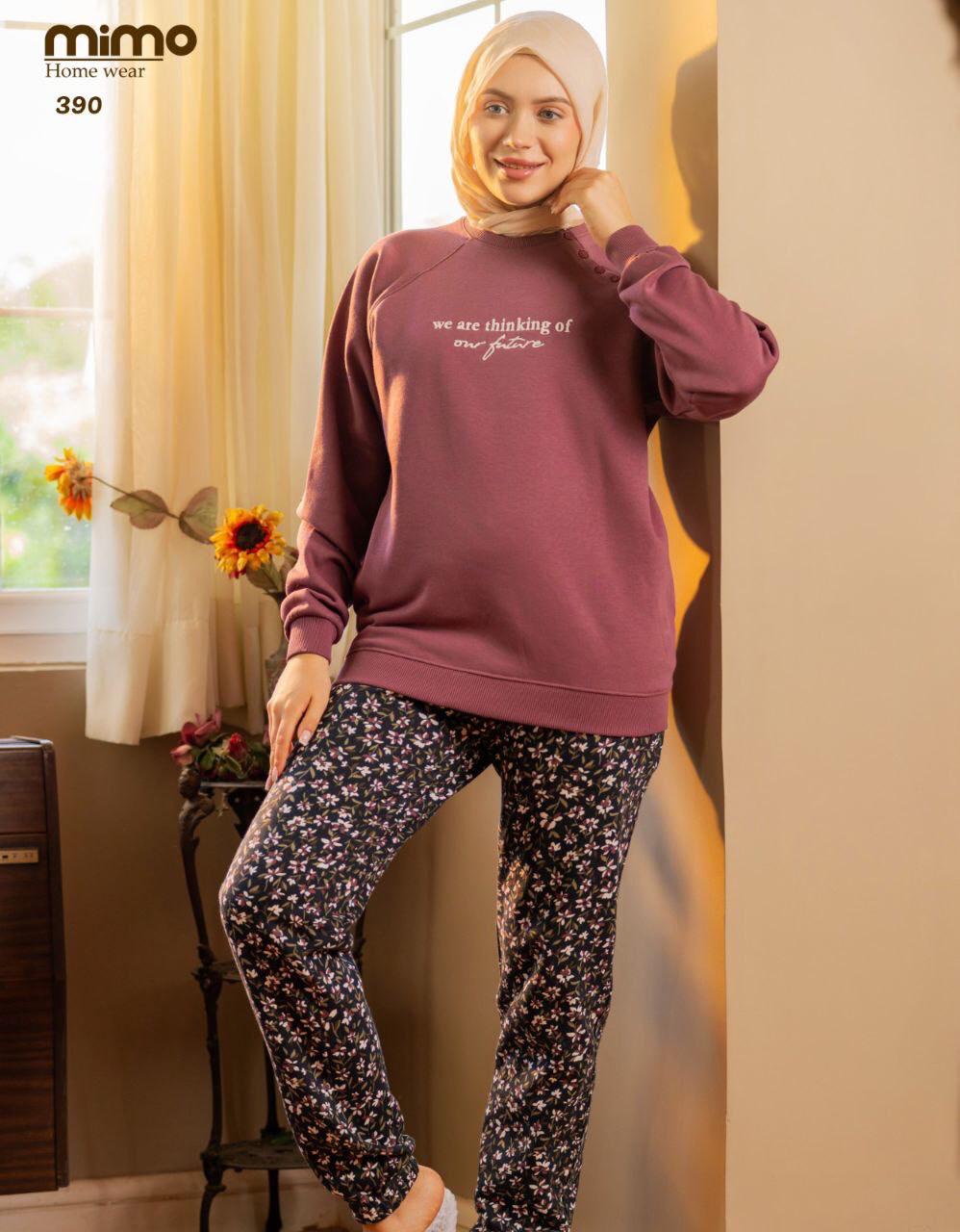 winter cotton pajama featuring with a floral print from mimo 390 we are thinking of our future | Pyjamty