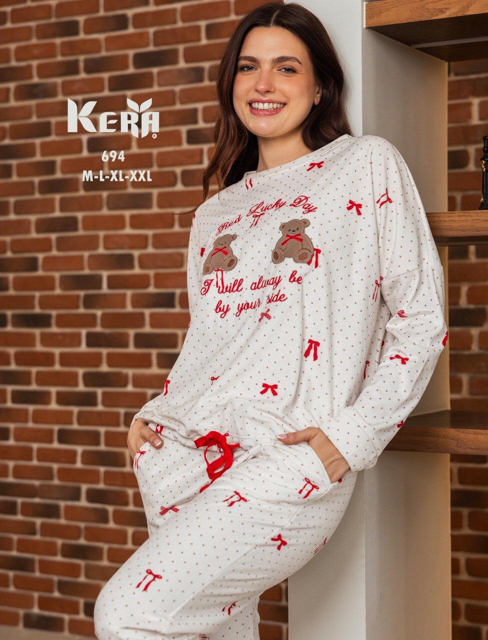 winter pajama with a Polca-Dot print from kera 694 I Will Always Be By Your Side | Pyjamty