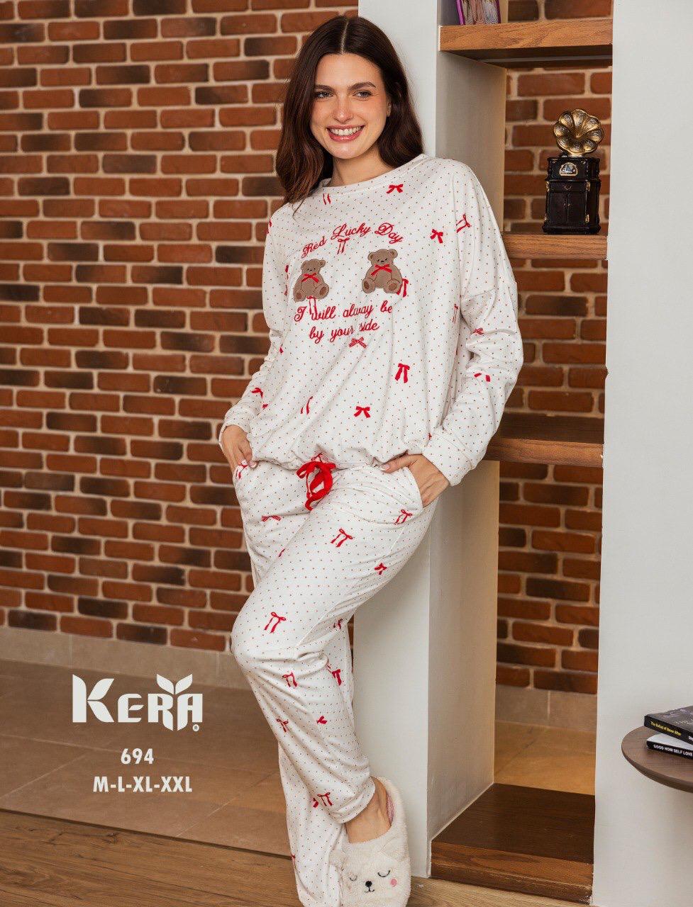 winter pajama with a Polca-Dot print from kera 694 I Will Always Be By Your Side | Pyjamty