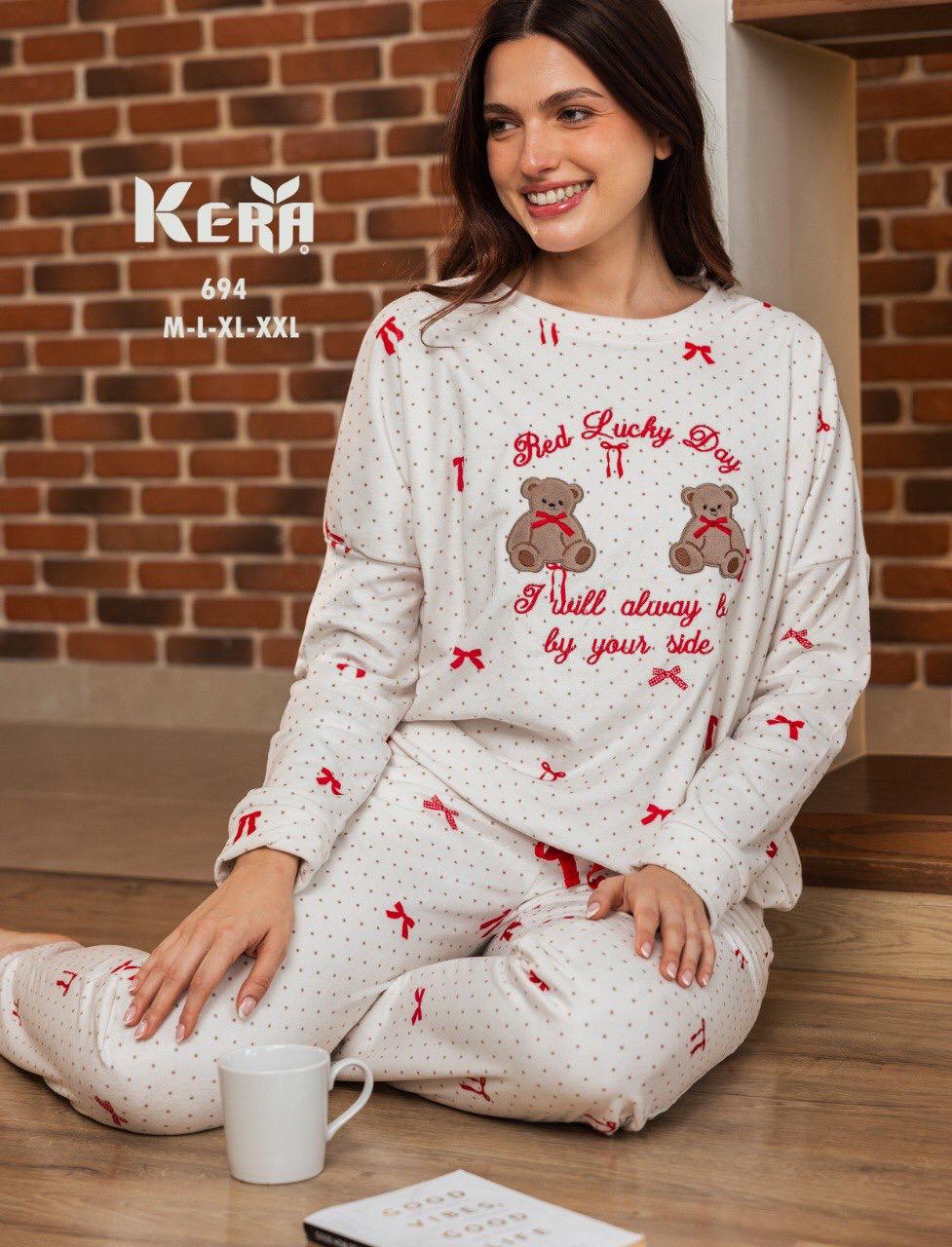 winter pajama with a Polca-Dot print from kera 694 I Will Always Be By Your Side | Pyjamty